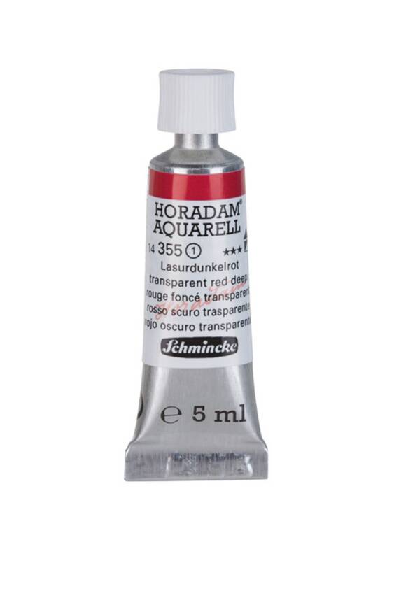 Schmincke Horadam Aquarell Watercolor 5 Ml Tube 355 Transparent Red Deep - 1