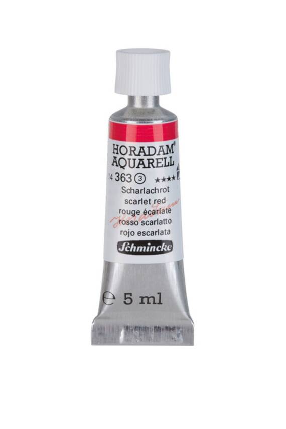 Schmincke Horadam Aquarell Watercolor 5 Ml Tube 363 Scarlet Red - 1