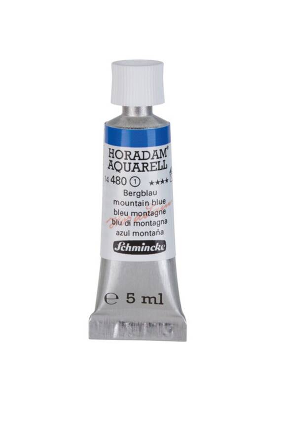 Schmincke Horadam Aquarell Watercolor 5 Ml Tube 480 Mountain Blue - 1