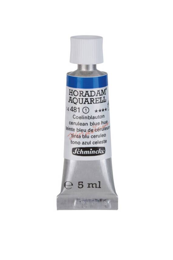 Schmincke Horadam Aquarell Watercolor 5 Ml Tube 481 Cerulean Blue Hue - 1