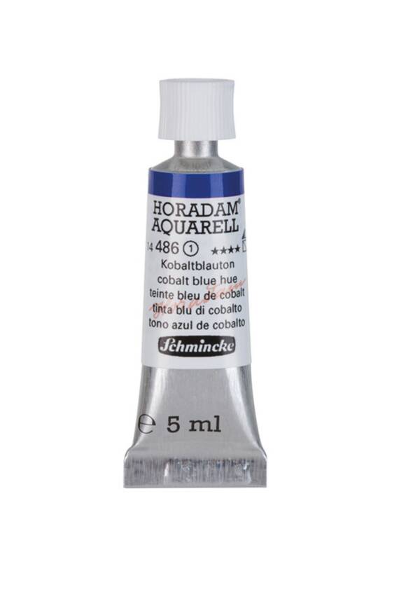 Schmincke Horadam Aquarell Watercolor 5 Ml Tube 486 Cobalt Blue Hue - 1