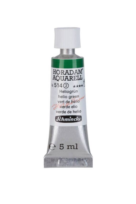 Schmincke Horadam Aquarell Watercolor 5 Ml Tube 514 Helio Green - 1