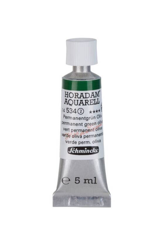 Schmincke Horadam Aquarell Watercolor 5 Ml Tube 534 Permanent Green Olive - 1