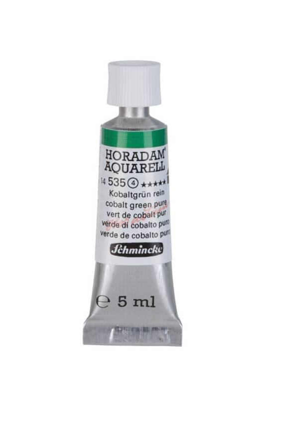 Schmincke Horadam Aquarell Watercolor 5 Ml Tube 535 Cobalt Green Pure - 1