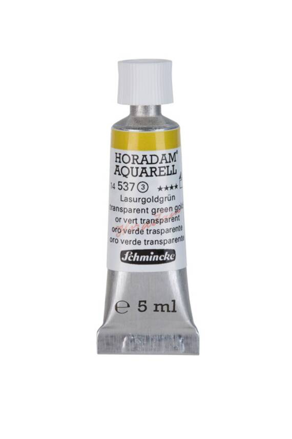 Schmincke Horadam Aquarell Watercolor 5 Ml Tube 537 Transparent Green Gold - 1