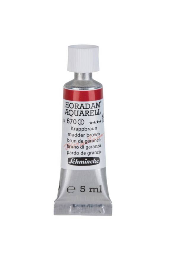 Schmincke Horadam Aquarell Watercolor 5 Ml Tube 670 Madder Brown - 1