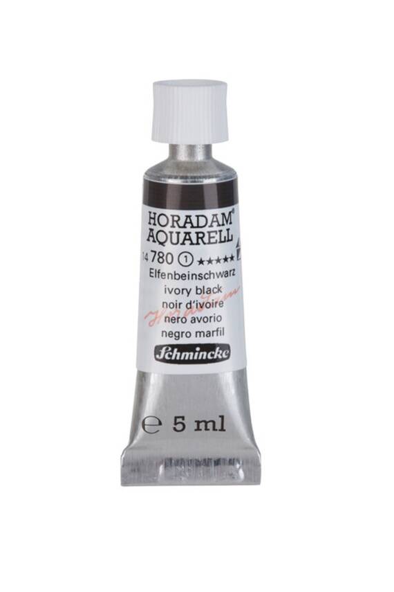 Schmincke Horadam Aquarell Watercolor 5 Ml Tube 780 Ivory Black - 1
