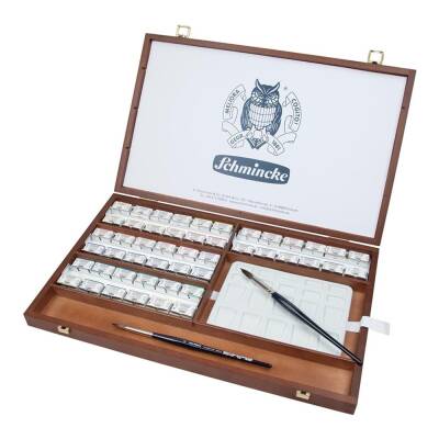 Schmincke Horadam Aquarell Wooden Box Artist Watercolor Set 48 X Full Pan 74348 - 2