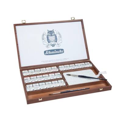 Schmincke Horadam Aquarell Wooden Box Artist Watercolor Set 48 X Full Pan 74348 - 3
