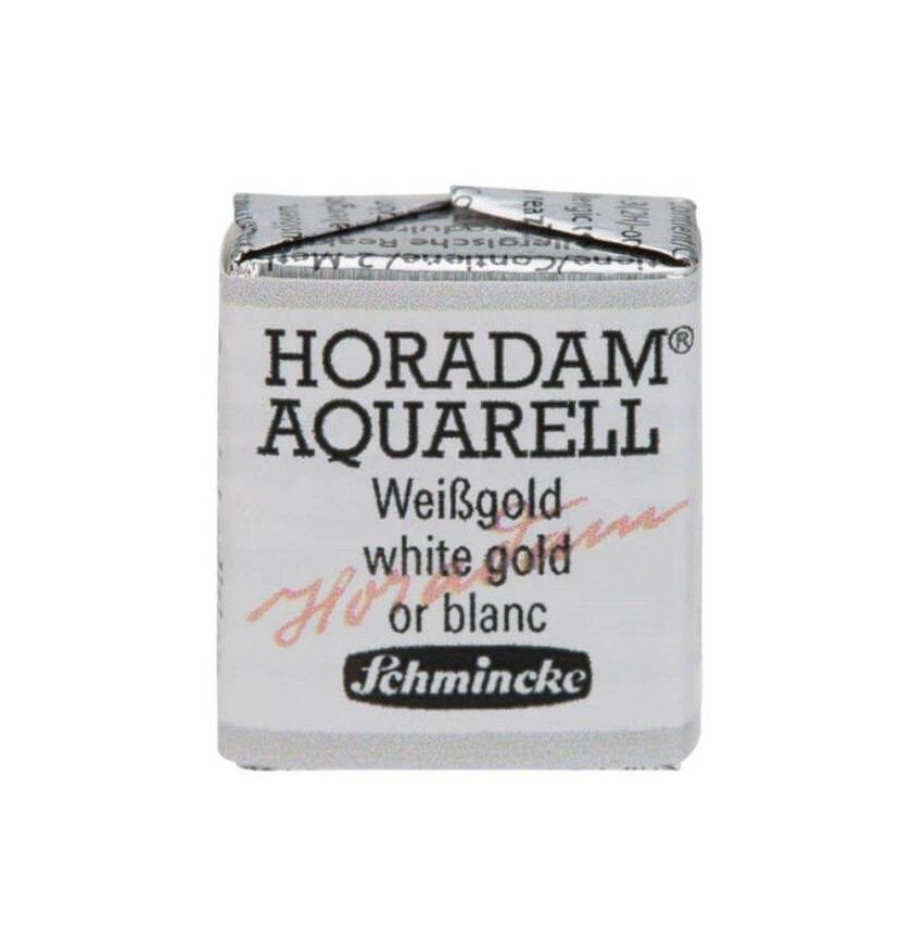 Schmincke Horadam Aquarell Yaldız Sulu Boya Yarım Tablet 891 White Gold - 1