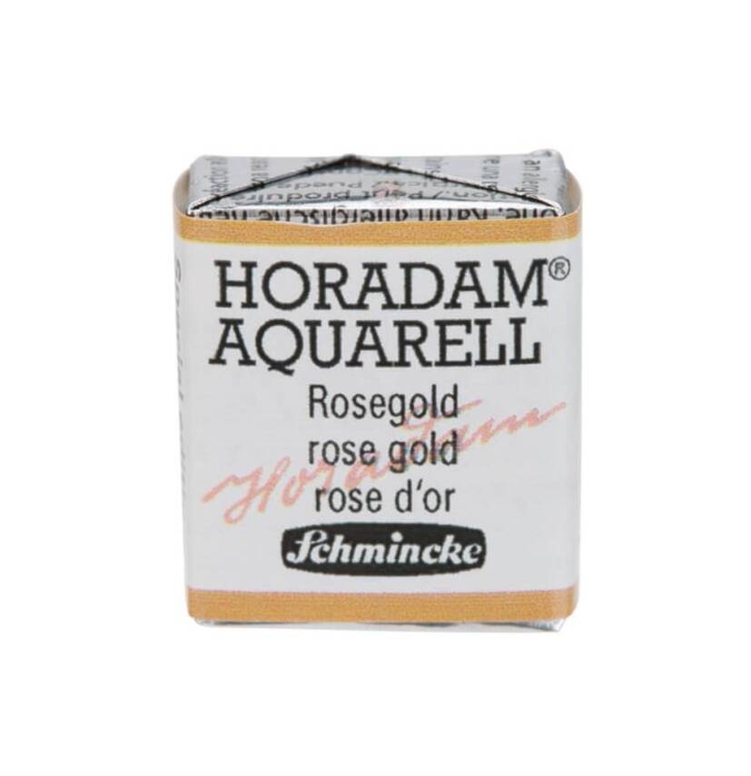 Schmincke Horadam Aquarell Yaldız Sulu Boya Yarım Tablet 895 Rose Gold - 1