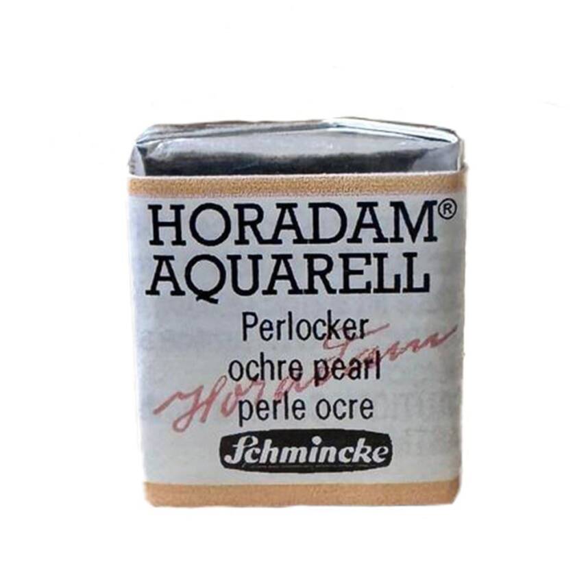 Schmincke Horadam Aquarell Yaldız Sulu Boya Yarım Tablet 996 Ochre Pearl - 1