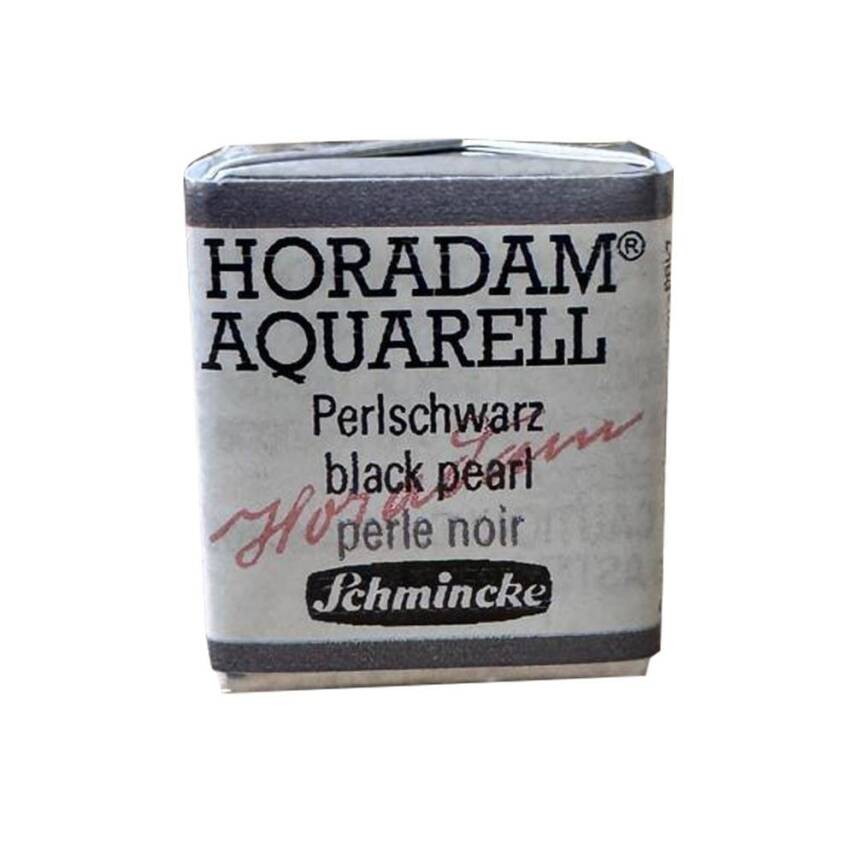 Schmincke Horadam Aquarell Yaldız Sulu Boya Yarım Tablet 998 Black Pearl - 1