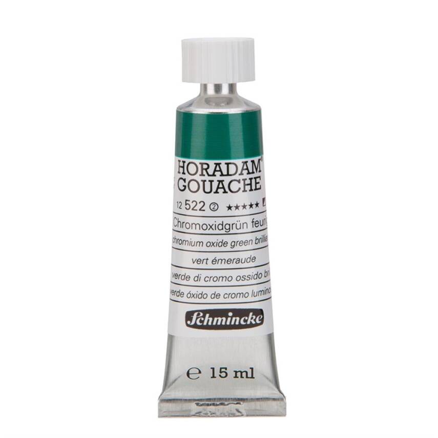 Schmincke Horadam Artist Gouache 15 ml Series 2 522 Chromium Oxide Green Brilliant - 1