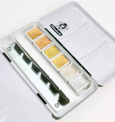 Schmincke Horadam Gilding Watercolor Set of 6 Half Pan - 4