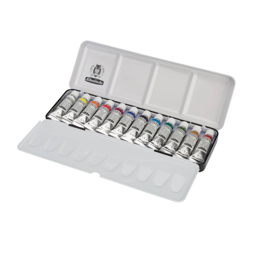 Schmincke Horadam Gouache Boya Seti Metal Kutu 12 x 5 ml 72714 - 2