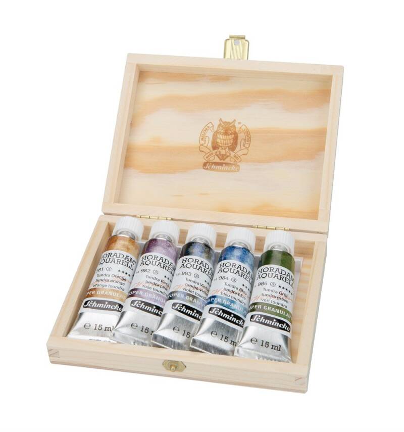 Schmincke Horadam Supergranulation Suluboya Tundra Set Ahşap Kutu 5x15 ml - 2