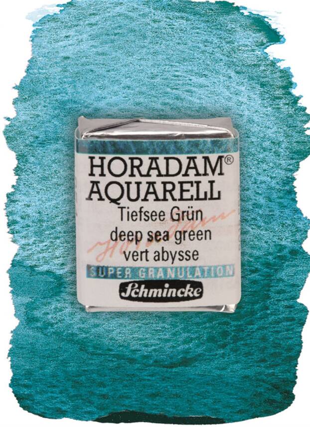 Schmincke Horadam Supergranulation Watercolor Deep Sea Green 1/2 Tab. - 1