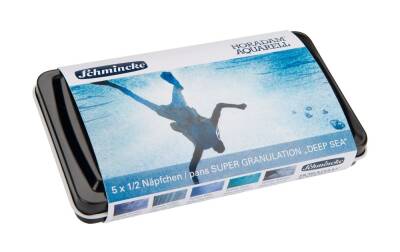 Schmincke Horadam Supergranulation Watercolor Deep Sea Set Metal Box 5 x 1/2 Tablets - 4