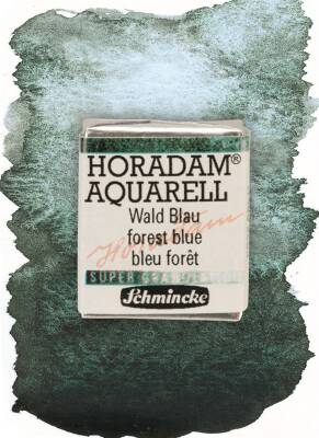 Schmincke Horadam Supergranulation Watercolor Forest Blue 1/2 Tab.