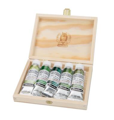 Schmincke Horadam Supergranulation Watercolor Forest Set Wooden Box 5x15 ml (1)