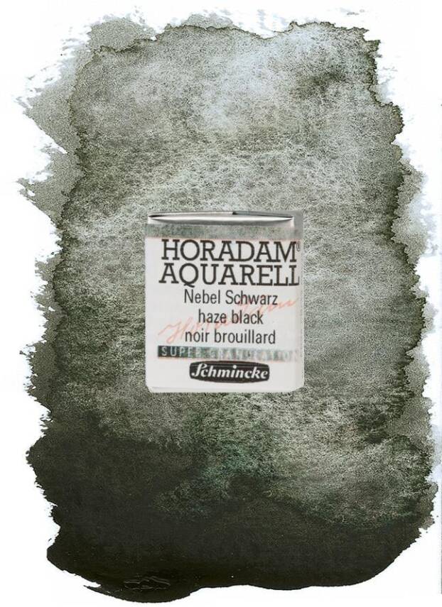 Schmincke Horadam Supergranulation Watercolor Haze Black 1/2 Tab. - 1