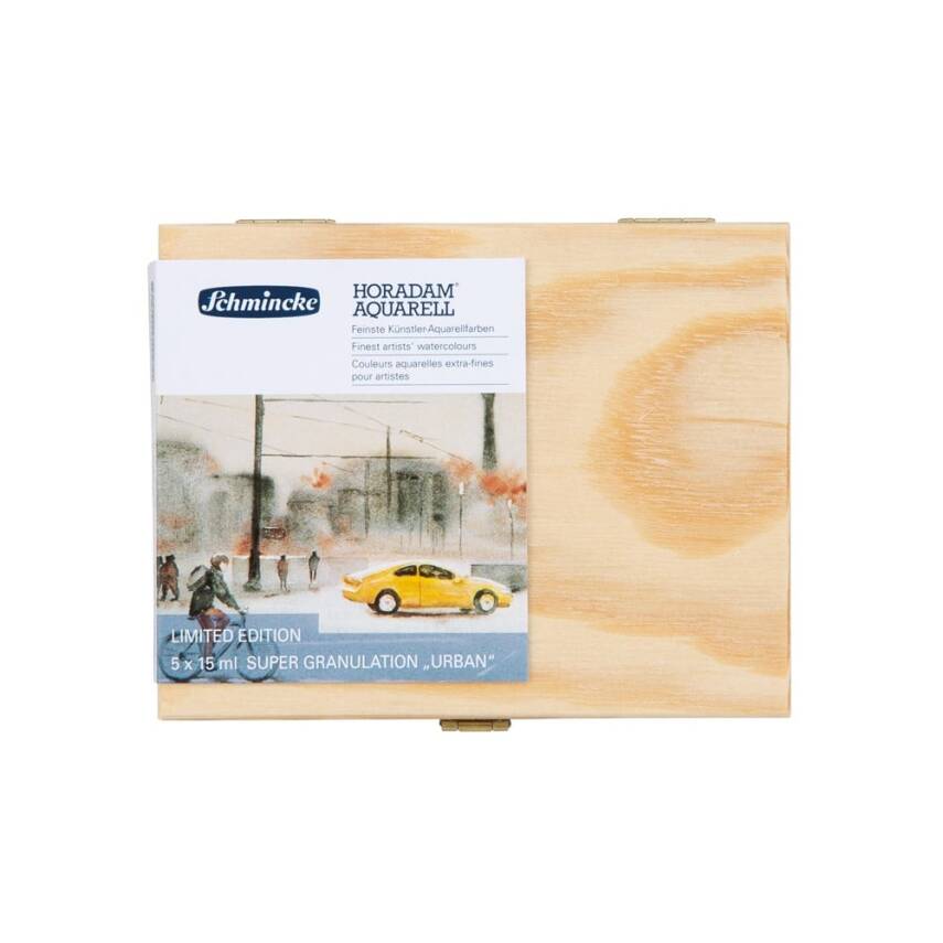 Schmincke Horadam Supergranulation Watercolor Urban Set Wooden Box 5x15 ml - 1