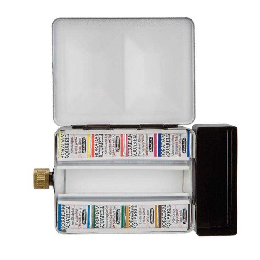 Schmincke Horadam Watercolor Set Metal Box 8 Half Pan - 3