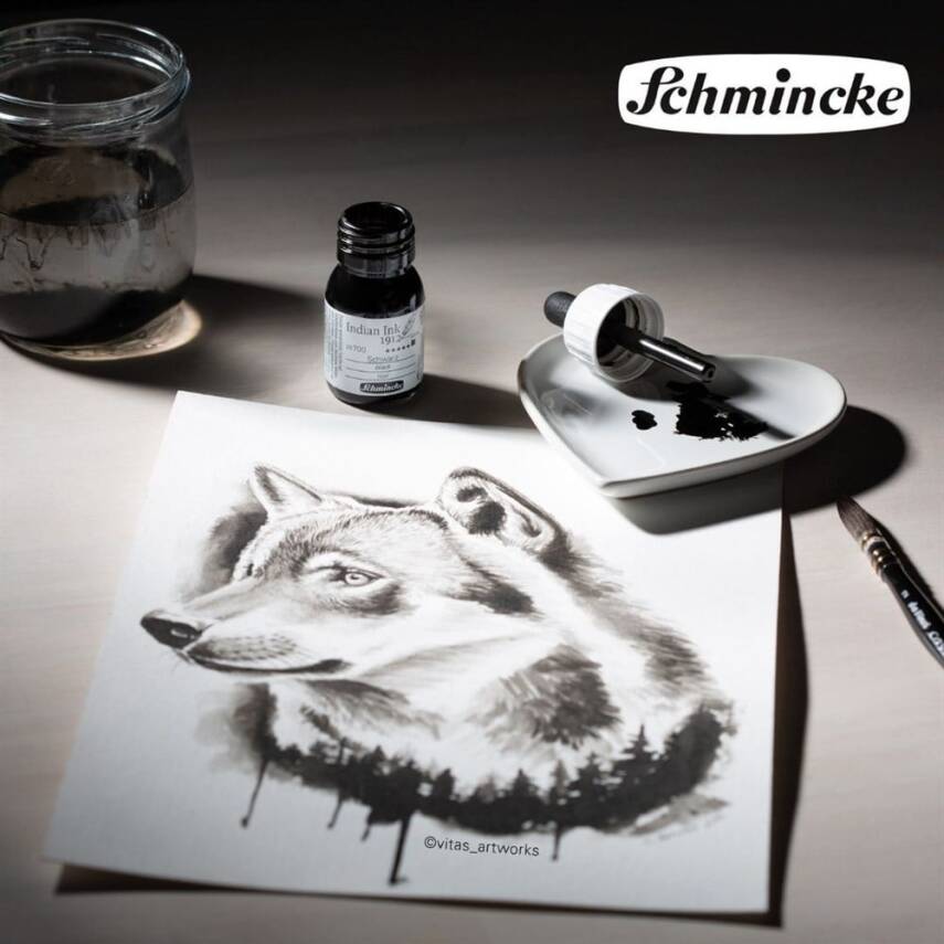 Schmincke Indian Ink 28 ml Black - 3