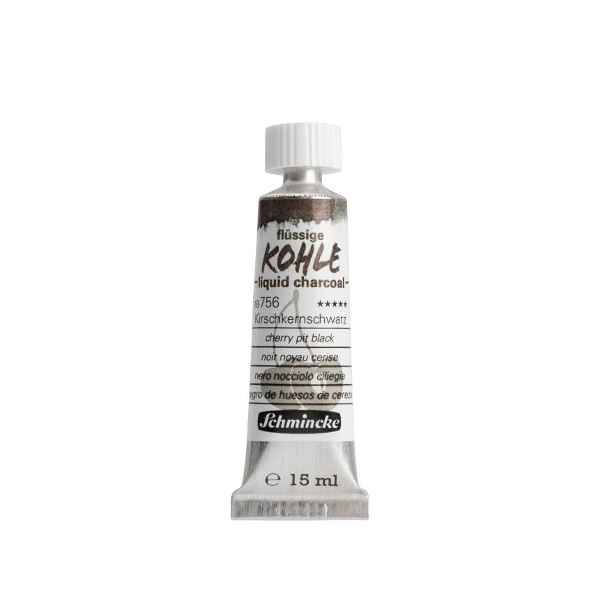 Schmincke Liquid Charcoal Cherry Stone Black 15 ml - 1