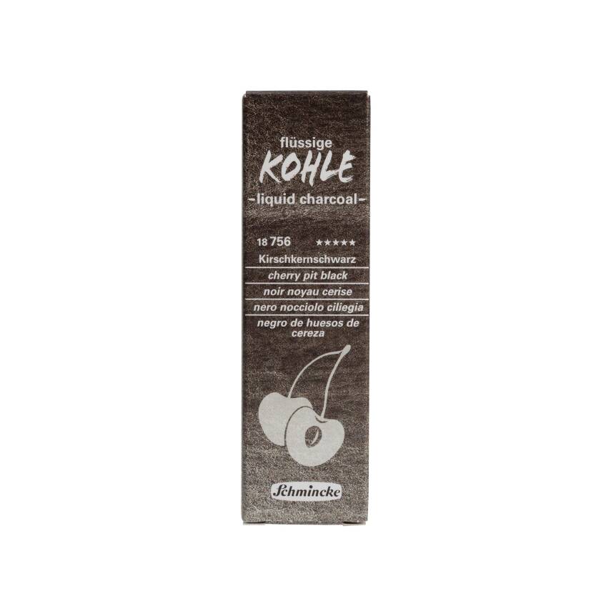Schmincke Liquid Charcoal Cherry Stone Black 15 ml - 3