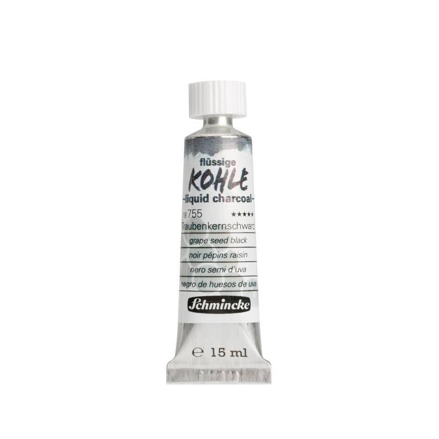 Schmincke Liquid Charcoal Grape Seed Black 15 ml - 1