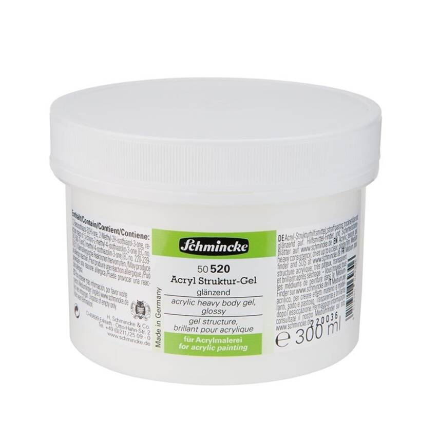 Schmincke Medium 520 Heavy Body Gel Yoğun Kıvamlı Parlak Jel 300 ml - 1