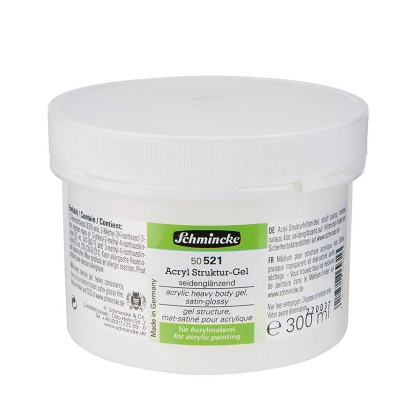 Schmincke Medium 521 Heavy Body Gel Yoğun Kıvamlı Saten Parlak Jel 300 ml - 1
