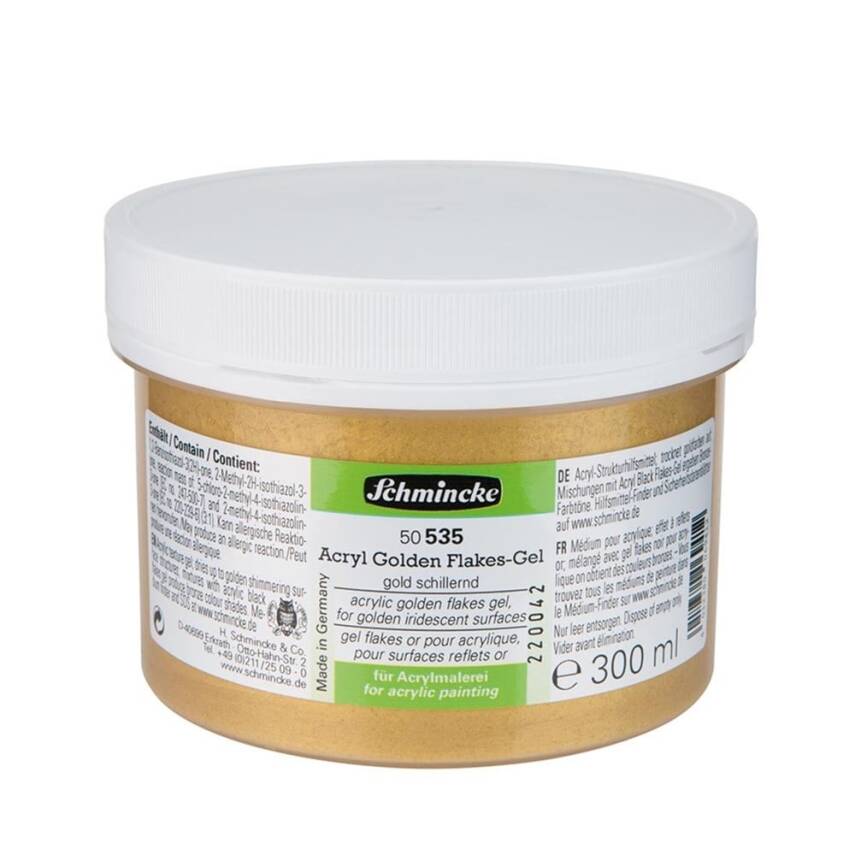 Schmincke Medium 535 Golden Flakes Gel Altın Parçalı Jel 300 ml - 1
