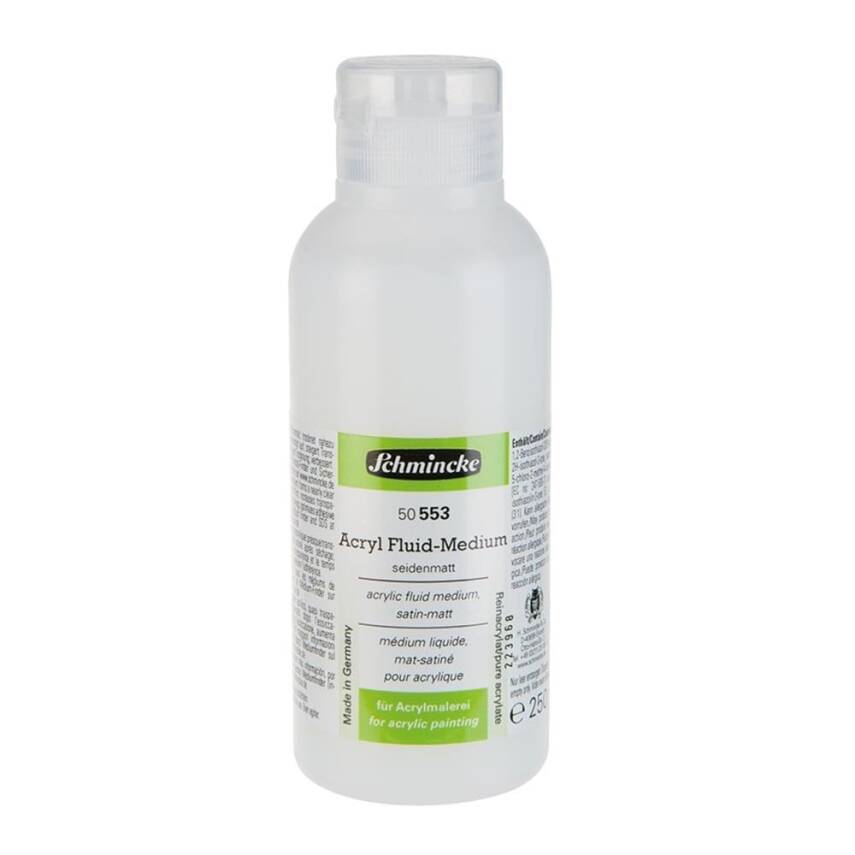 Schmincke Medium 553 Fluid Medium Semi Mat Yarı Mat Sıvı Akrilik Medyumu 250 ml - 1