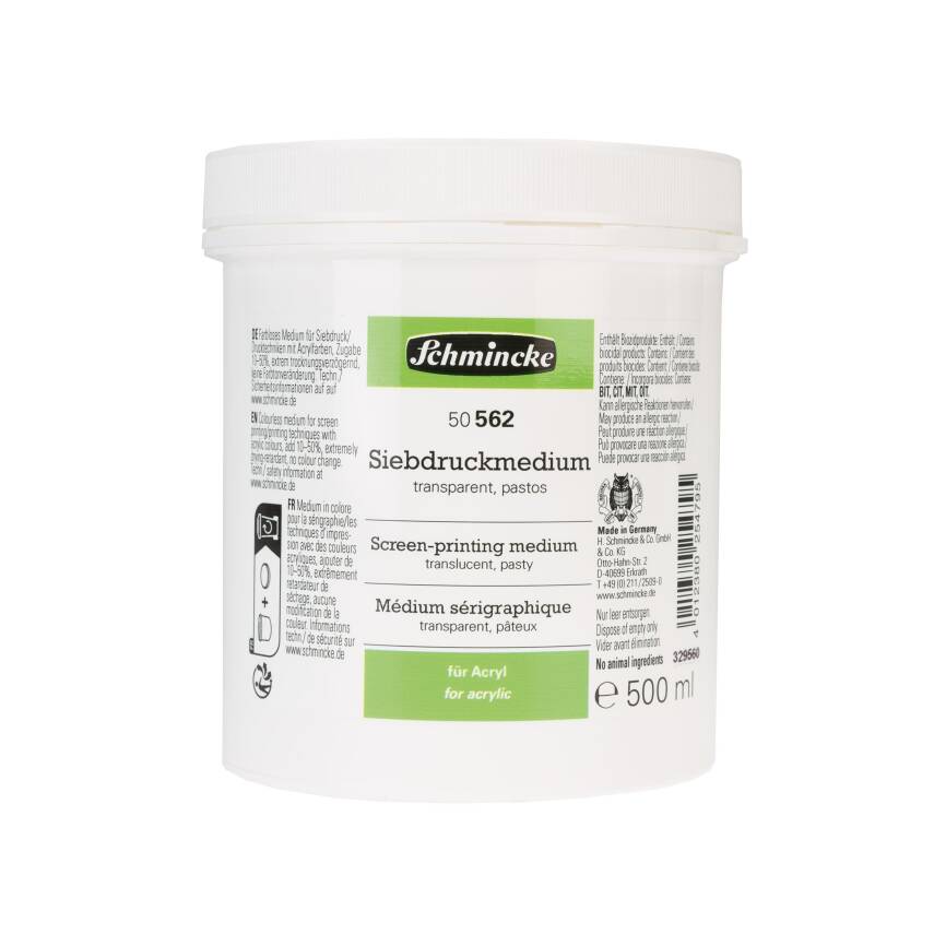 Schmincke Medium 562 Screen Printing Medium Linoleum Painting Acrylic Aid 500 ml - 1
