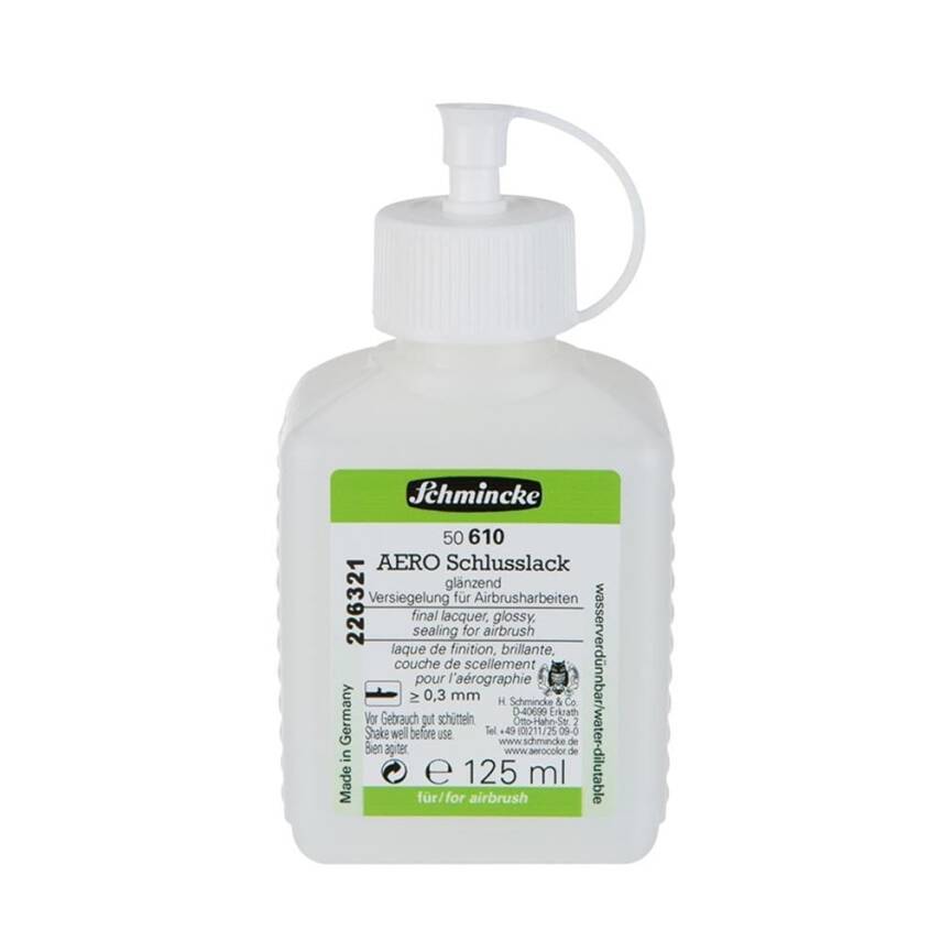 Schmincke Medium 610 Aerocolor Final Lacquer Airbrush Gloss Finish Varnish 125 ml - 1