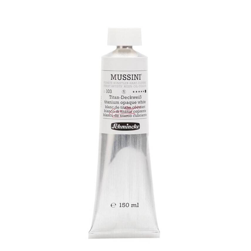 Schmincke Mussini Artist Oil Paint 150 ml Series 1 103 Titanium Opaque White - 1