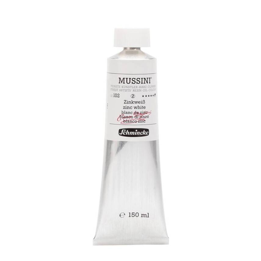 Schmincke Mussini Artist Oil Paint 150 ml Series 2 102 Zinc White - 1