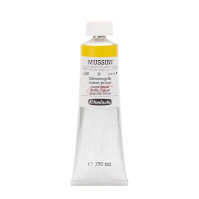 Schmincke Mussini Artist Oil Paint 150 ml Series 3 216 Lemon Yellow