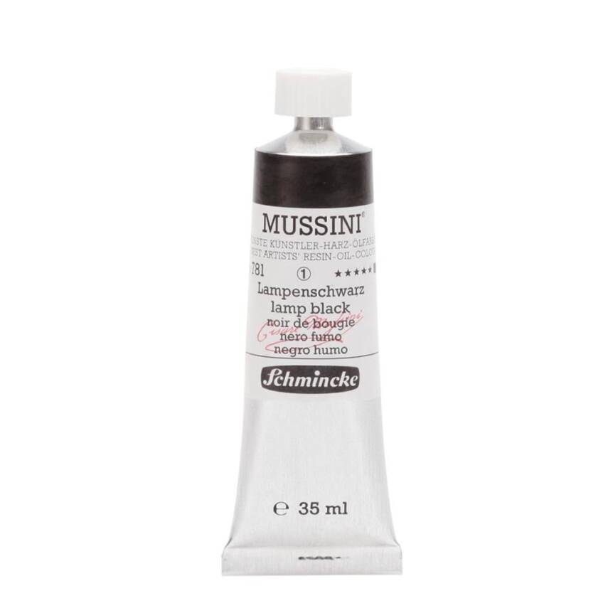 Schmincke Mussini Artist Oil Paint 35 ml Series 1 781 Lamp Black - 1