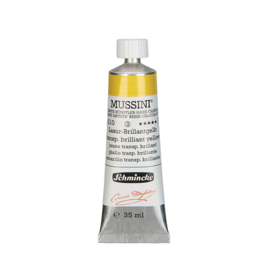 Schmincke Mussini Artist Oil Paint 35 ml Series 3 210 Transparent Brillant Yellow - 1