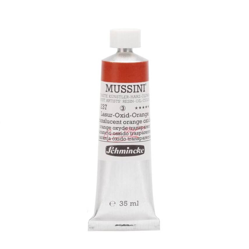 Schmincke Mussini Artist Oil Paint 35 ml Series 3 237 Translucent Orange Oxide - 1