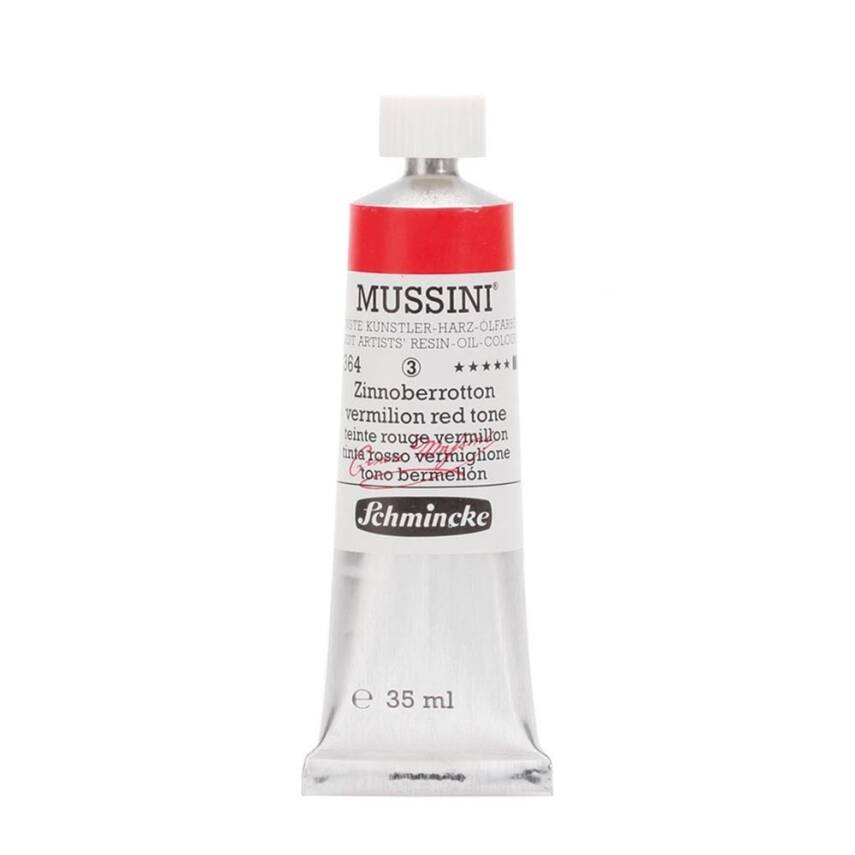 Schmincke Mussini Artist Oil Paint 35 ml Series 3 364 Vermilion Red Hue - 1