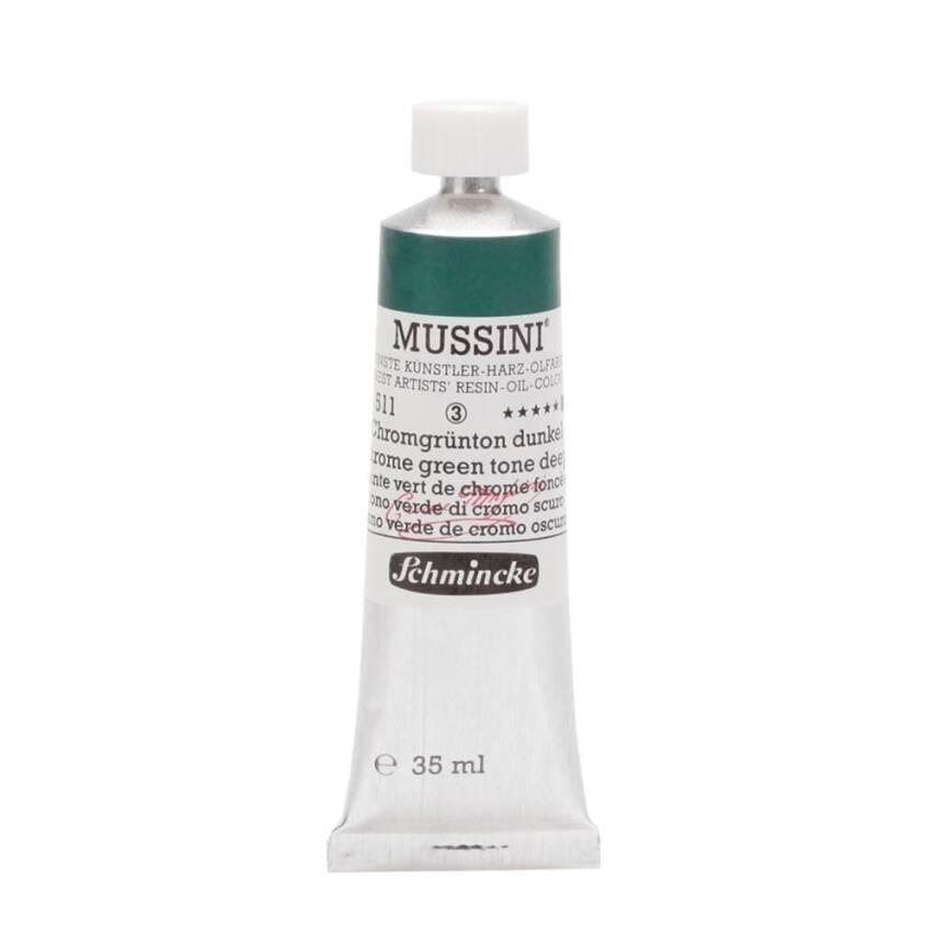 Schmincke Mussini Artist Oil Paint 35 ml Series 3 511 Chrome Green Hue Deep - 1