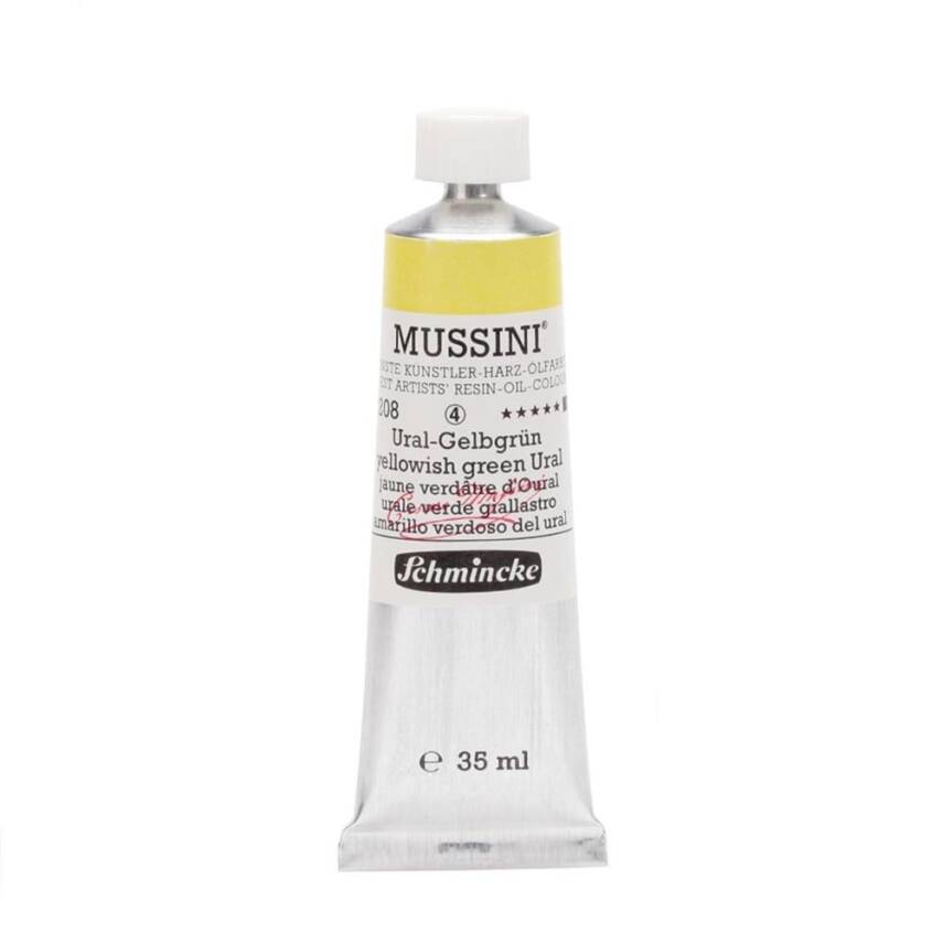 Schmincke Mussini Artist Oil Paint 35 ml Series 4 208 Yellowish Green Ural - 1
