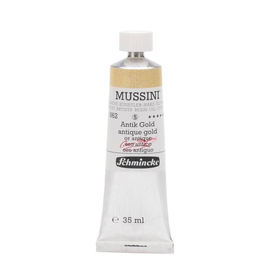 Schmincke Mussini Artist Oil Paint 35 ml Series 4 862 Antique Gold - 1