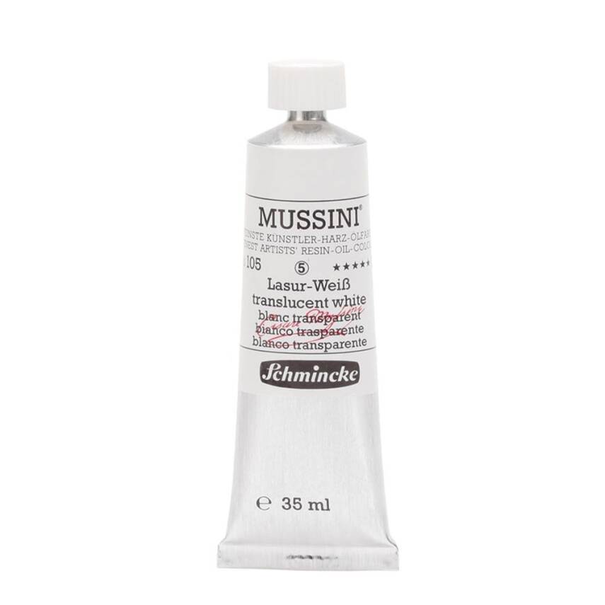 Schmincke Mussini Artist Oil Paint 35 ml Series 5 105 Translucent White - 1