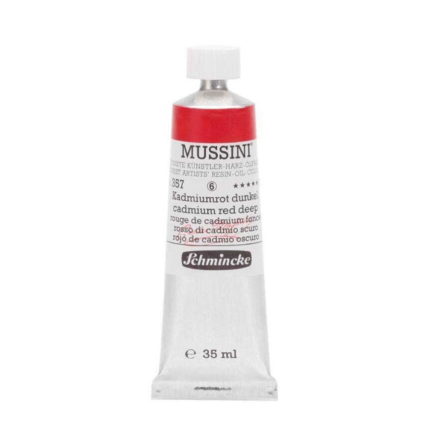 Schmincke Mussini Artist Oil Paint 35 ml Series 6 357 Cadmium Red Deep - 1